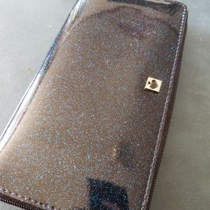 Used Navy Glittered Kate Spade Wallet